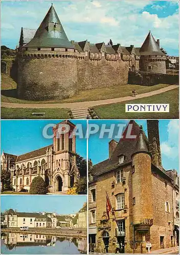 Cartes postales moderne Pontivy Morbihan Le Chateau de Rohan L'Eglise Saint Joseph