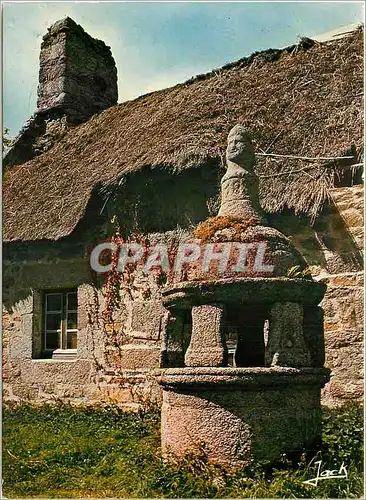 Cartes postales moderne Bretagne Le Puits et la chaumee de Keramperchec