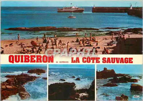 Moderne Karte Quiberon La Cote Sauvage