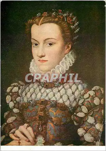 Moderne Karte Ecole Francaise Portrait d'Elisabeth d'Autriche Reine de France