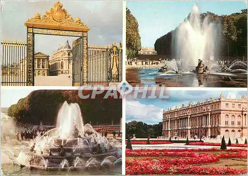 Cartes postales moderne Versailles La Grille d'Honneur Bassin d'Apollon