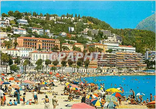 Cartes postales moderne Cote d'Azur Menton La plage et la promenade