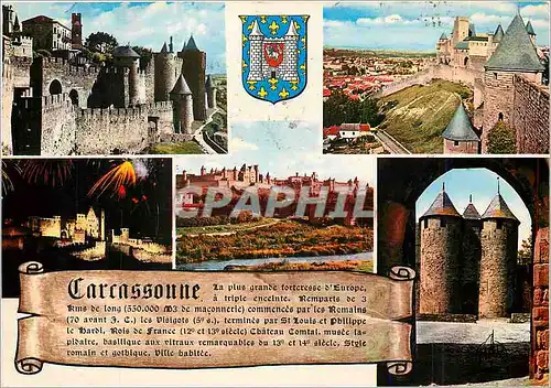Cartes postales moderne Carcassonne Aude La Porte d'Aude Le Chateau Comtal et Tour Sarrazine