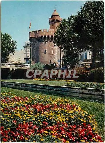 Cartes postales moderne Perpignan PO Le Castillet vue des Quais fleuris de la Basse