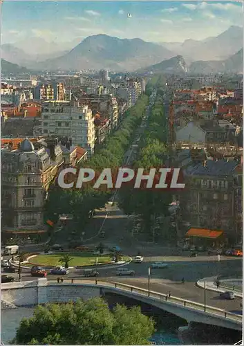 Cartes postales moderne Grenoble Place de la Bastille et Cours Jean Jaures