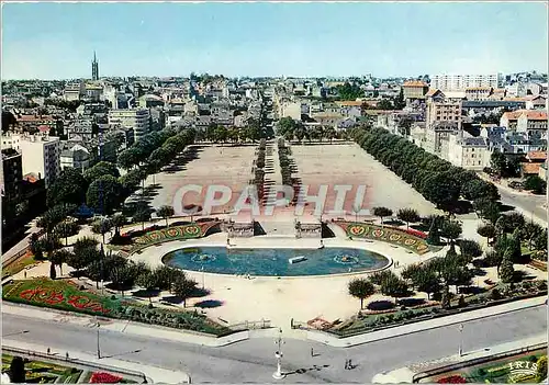 Moderne Karte Limoges Haute Vienne Les Jardins du Champ de Juillet vus du Campanile de la gare des Benedictins