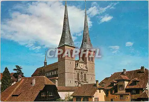 Cartes postales moderne Luzern Hofkirche