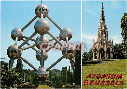 Moderne Karte Atomium Brussels