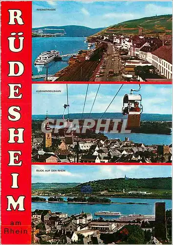 Moderne Karte Rudesheim am Rhein