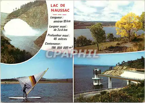 Moderne Karte Lac de Naussac Lozere