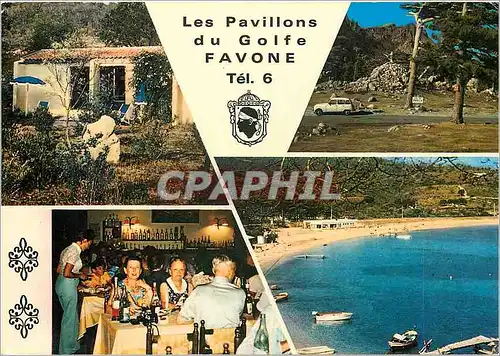 Moderne Karte Les Pavillons du Golfe Favone Corse