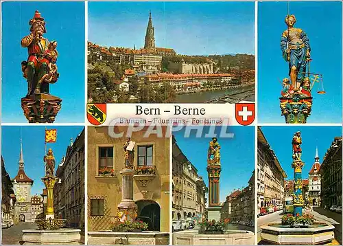 Cartes postales moderne Berne Fontaines