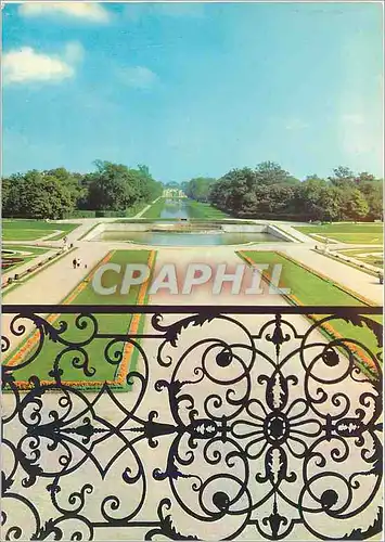Cartes postales moderne Schleissheim Neues Schloss Blick von der Galerie auf den Garten