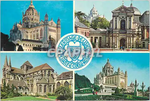 Cartes postales moderne Basilique de Lisieux Calvados Illumination Vue du Carmel et facade Ouest