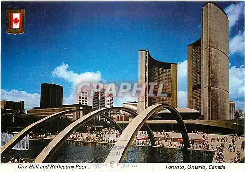 Cartes postales moderne City Hall and Refrecting Pool Toronto Ontario Canada