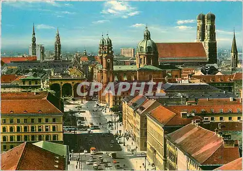 Moderne Karte Munchen Ludwigstrasse mit Blick auf Zentrum