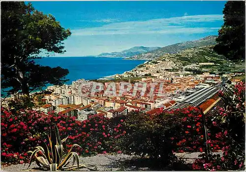 Moderne Karte Riviera dei Fiori Ventimiglia Panorama da levante