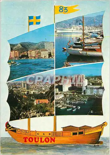 Cartes postales moderne Toulon La iville Darse Le Port de plaisance Vue generale