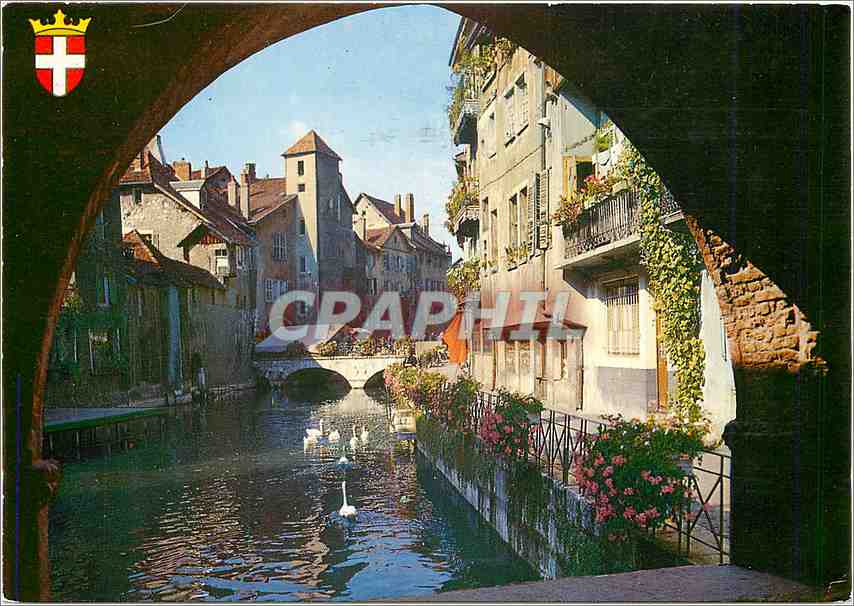 Cartes postales moderne Annecy Les Vieux Quartiers Quais fleuris au ...