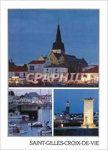 Cartes postales moderne Saint Gilles Croix de Vie Vendee Crepuscule sur la station balneaire