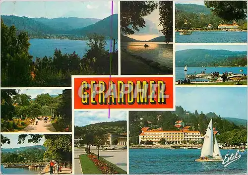 Cartes postales moderne Gerardmer Vosges Different aspects du lac et le square du docteur Bruffaut