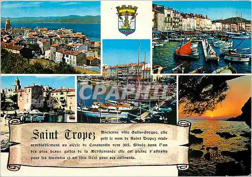 Cartes postales moderne Saint Tropez Var Vue generale et le Golfe Le Port Vieux port des pecheurs Le Port