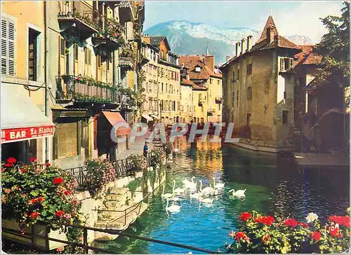 Moderne Karte Le Vieil Annecy H Sav Au milieu du Thiou le Palais de I'Isle