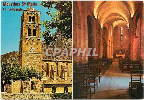 Cartes postales moderne Moustiers Sainte Marie La collegiale La tour lombarde