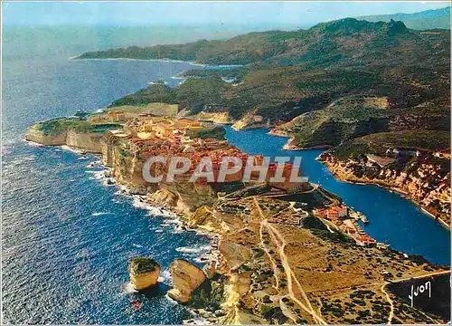 Moderne Karte La Corse oasis de beaute Bonifacio Corse Sur les falaises