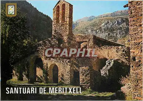 Moderne Karte Valls d'Andorra Antique Eglise de Meritxell