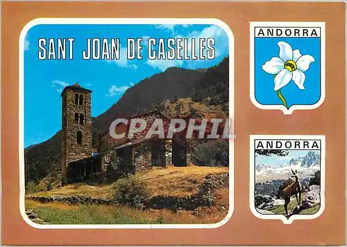 Moderne Karte Valls d'Andorra Eglise roman de Sant Joan de Caselles