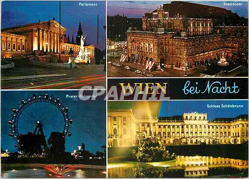 Cartes postales moderne Wien bei Nacht