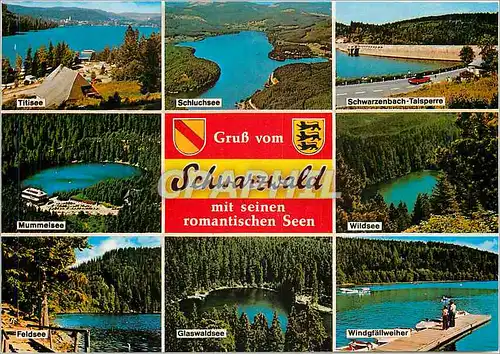 Cartes postales moderne Gruss vom Schwarzwald mit seinen romantischen Seen