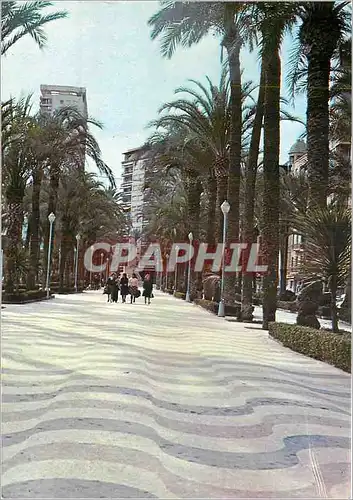 Moderne Karte Alicante Promenade de l'Esplanade d'Espagne