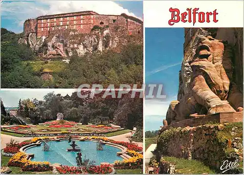Cartes postales moderne Belfort Territoire de Belfort La citadelle et Le Lion