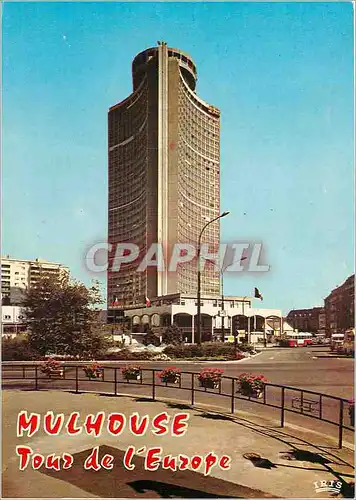 Moderne Karte Mulhouse Haut Rhin La Tour de l'Europe