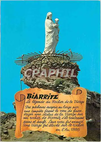 Moderne Karte Biarritz le Rocher de la Vierge