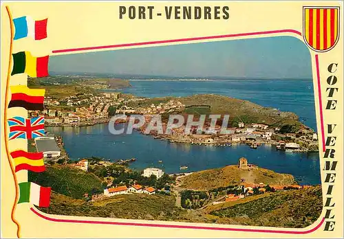 Moderne Karte Port Vendres Vue generale