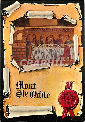 Cartes postales moderne Mont Ste Odile Bas Rhin Peinture representant le festin donne par Herode pendant laquelle sa fil
