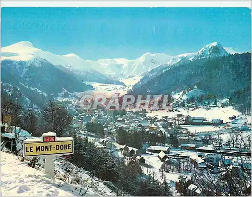 Cartes postales moderne Le Mont Dore Vue generale et la chaine du Sancy