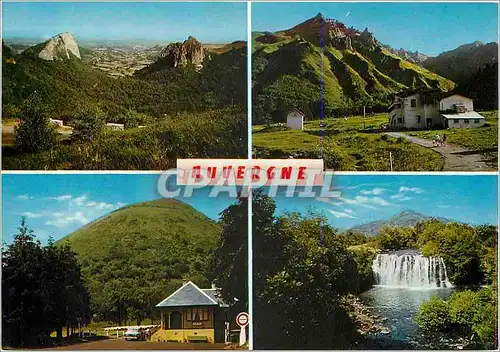 Cartes postales moderne Auvergne Roche Tuiliere et Sanadoire Sancy et gare des telepheriques Puy de Dome