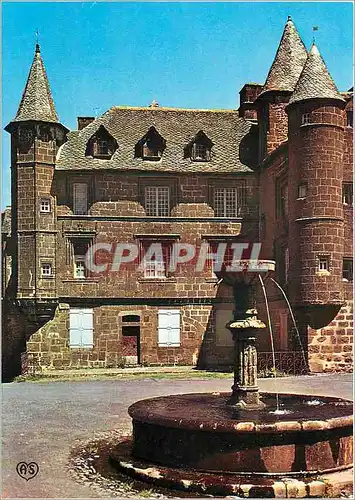 Cartes postales moderne L'Auvergne Pittoresque Fontaine et vieilles maisons de la grand place de Salers