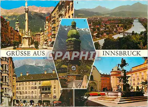 Cartes postales moderne Alpenstadt Innsbruck Maria Theresien Strasse Innsbruck mit Serles