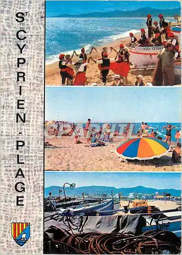 Cartes postales moderne Pyrenees Orientales La Cote Catalane St Cyprien Plage Divers aspects de la station