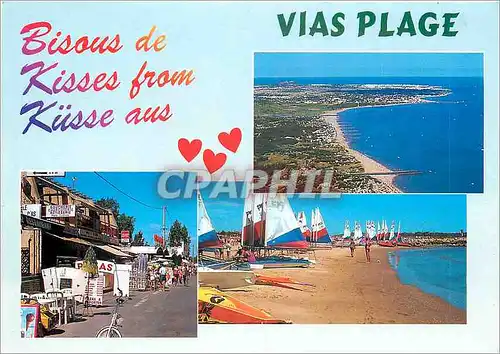 Cartes postales moderne Au bord de la Mediterranee Vias plage Herault