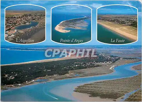 Moderne Karte Couleurs de Vendee Les sites touristiques L'Aiguillon Pointe d'Arcay La Faute