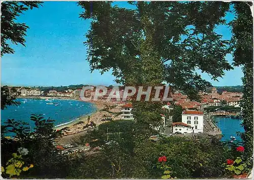 Cartes postales moderne St Jean de Luz BP La Plage et le Port