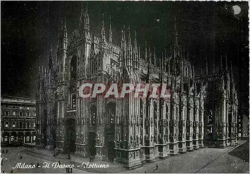 Cartes postales moderne Milano Il Duomo Notturno