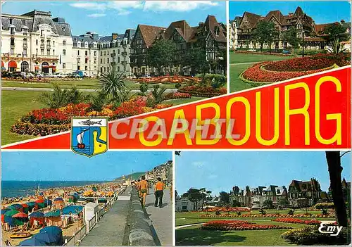 Cartes postales moderne Cabourg Calvados Les jardins du casino La plage