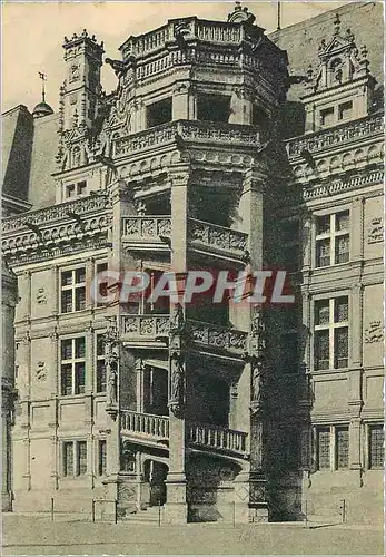 Moderne Karte Chateau de Blois L et Ch Escalier Francois 1er